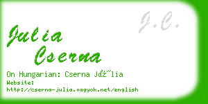 julia cserna business card